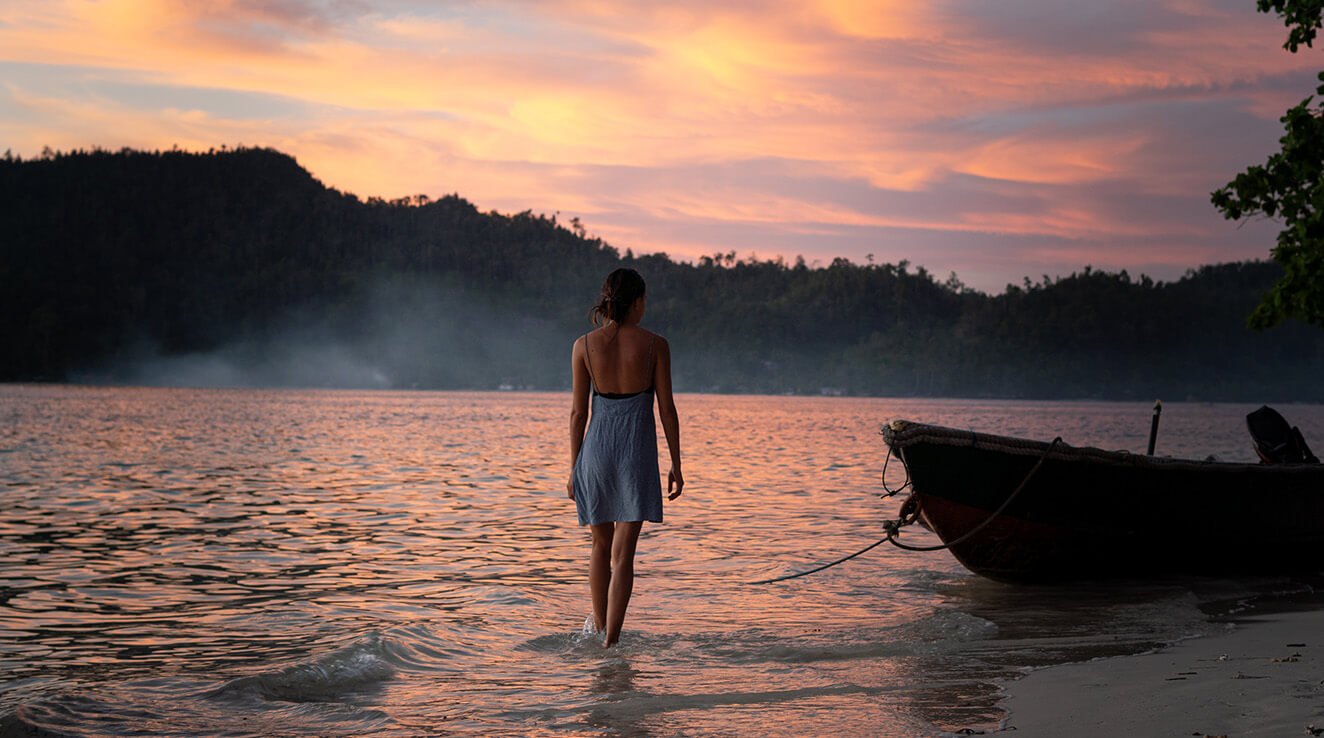 Secluded beach in Raja Ampat